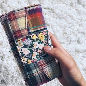 Plaid & Floral Wallet